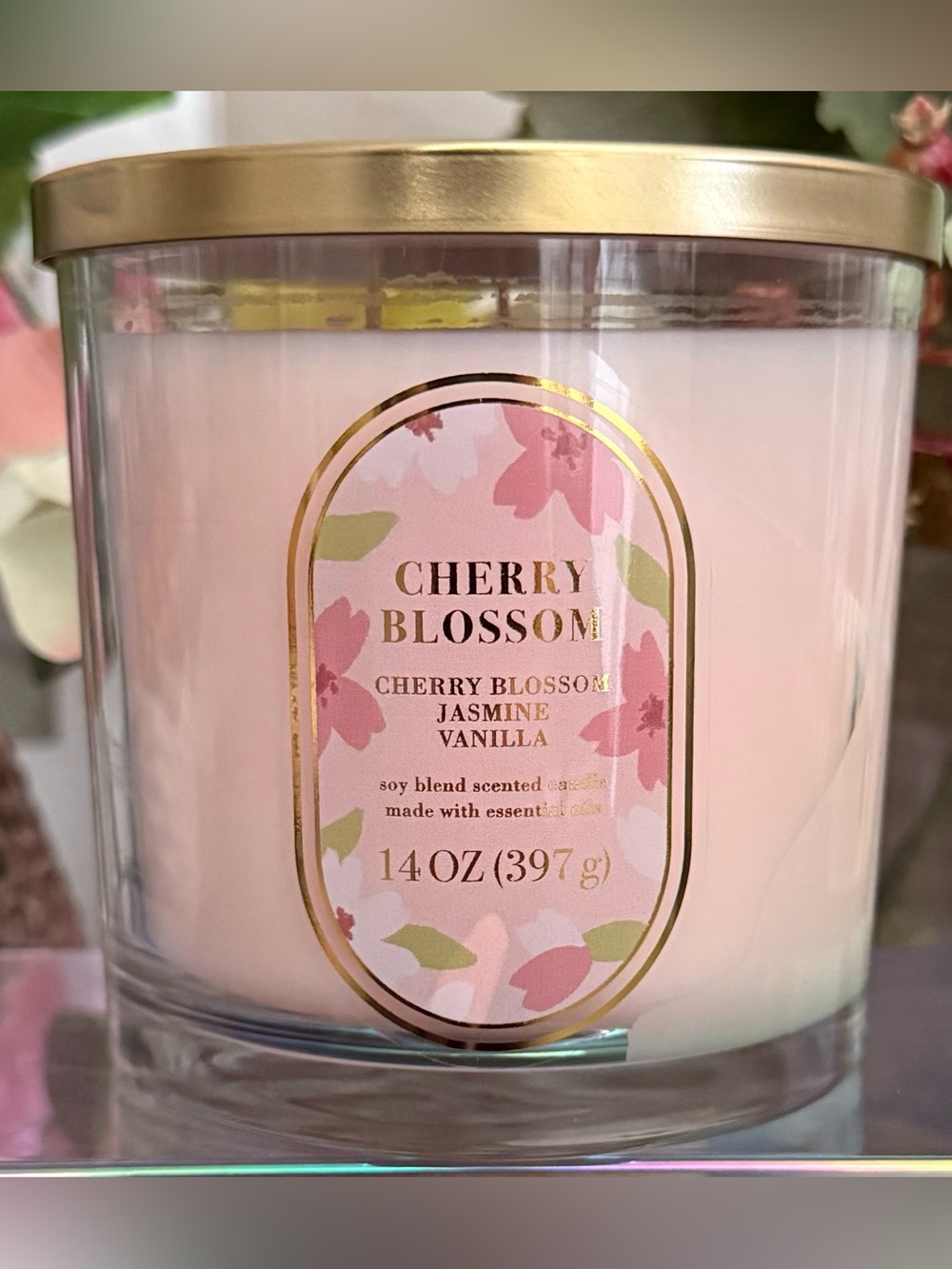 🆕🌸 SONOMA “CHERRY BLOSSOM” 3-WICK CANDLE. SOY WAX BLEND. BRAND NEW.
